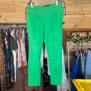 Lauren Ralph Lauren Vibrant Green Cropped Jeans